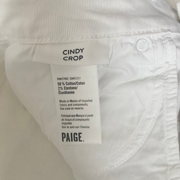 PAIGE Cindy Crop White Jeans - Picture 3 of 10